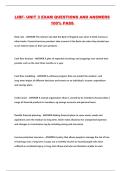 LIBF- UNIT 3 EXAM QUESTIONS AND ANSWERS 100&percnt; PASS 