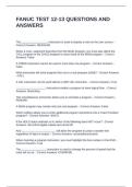 FANUC TEST 12-13 QUESTIONS AND ANSWERS