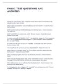 FANUC TEST QUESTIONS AND ANSWERS &vert; GRADED A