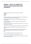 SIERRA - INTRO TO ROBOTICS FANUC EXAM QUESTIONS AND ANSWERS