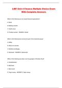 LIBF Unit 4 Finance Multiple Choice Exam With Complete Answers 