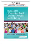 Foundations for Population Health Test Bank 5th Edition &vert; Stanhope & Lancaster