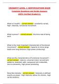 CrossFit Level 1 Certification Exam &lpar;Latest 2025&sol;2026 Update&rpar; Complete Questions and Guide Answers&comma; 100&percnt; Verified Graded A&plus;