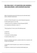 EDU FINAL EXAM &vert; 479 QUESTIONS AND ANSWERS &vert; 2025&sol;2026 UPDATE &vert; WITH COMPLETE SOLUTION