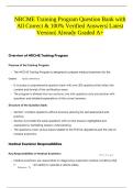 NRCME Training Program Question Bank with All Correct & 100&percnt; Verified Answers&vert; Latest Version&vert; Already Graded A&plus;