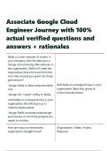 Associate Google Cloud Engineer Journey with 100- actual verified questions and answers &plus; rationales&period;