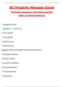 DC Property Manager Exam &lpar;Latest 2025&sol;2026 Update&rpar; Complete Questions and Guide Answers&comma; 100&percnt; Verified Graded A&plus;