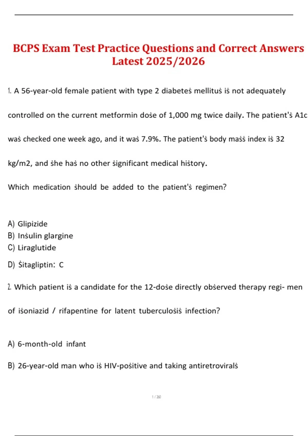 Simple Practice Bps Example BCPS Certification Exam Practice Test, Board of Pharmacy Specialties ...