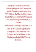 Test Bank Public Health Nursing Population-Centered Health Care in the Community 11th Edition By Marcia Stanhope&comma; Jeanette Lancaster