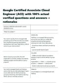 Google Certified Associate Cloud Engineer &lpar;ACE&rpar; with 100- actual verified questions and answers 