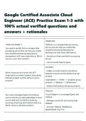 Google Certified Associate Cloud Engineer &lpar;ACE&rpar; Practice Exam 1-3 with 100- actual verified questions and answers 2025-2026