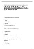 4TH CLASS POWER ENGINEERING UNIT A8&colon; BASIC CONCEPTS IN ELECTROTECHNOLOGY &vert; 158 QUESTIONS AND ANSWERS &vert; 2025&sol;2026 UPDATE &vert; WITH COMPLETE SOLUTION