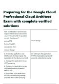Preparing for the Google Cloud Professional Cloud Architect Exam with complete verified solutions