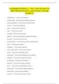 Cambridge Proficiency 1 - Test 1 with all Correct & 100&percnt; Verified Answers&vert; Latest Version&vert; Already Graded A&plus;