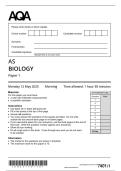 AQA AS BIOLOGY PAPER 1 QP MAY JUNE 2025 &lpar;1&rpar;