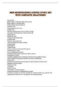 NEW NEUROSCIENCE CORTEX STUDY SET WITH COMPLETE SOLUTIONS&excl;&excl;