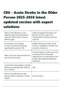 CEU - Acute Stroke in the Older Person 2025-2026 latest updated version with expert solutions&period;