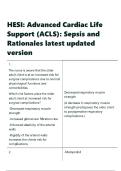 HESI Advanced Cardiac Life Support &lpar;ACLS&rpar; Sepsis and Rationales latest updated version