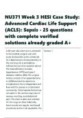 NU371 Week 3 HESI Case Study Advanced Cardiac Life Support &lpar;ACLS&rpar; Sepsis - 25 questions with complete solutions