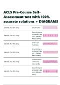 ACLS Pre-Course Self-Assessment test with 100- accurate solutions &plus; DIAGRAMS