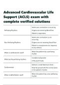 Advanced Cardiovascular Life Support &lpar;ACLS&rpar; exam with complete verified solutions