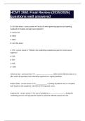 HCMT 2061 Final Review &lpar;2025&sol;2026&rpar; questions well answered