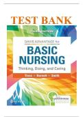 Test Bank Davis Advantage for Basic Nursing&colon; Thinking&comma; Doing&comma; and Caring 3rd Edition Treas&comma; Barnett and Smith&comma; ISBN&colon;9781719642071&comma; All Chapters 1-41 Exam Elaborations Questions and Answer Key Feedback