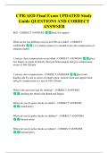 CPR&sol;AED Final Exam UPDATED Study  Guide QUESTIONS AND CORRECT  ANSWSER 