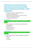 Mold Inspector Licensing Practice Exam  Questions And Correct Answers &lpar;Verified  Answers&rpar; Plus Rationales 2026 Q&A &vert; Instant  Download Pdf 