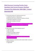 Mold Assessor Licensing Practice Exam  Questions And Correct Answers &lpar;Verified  Answers&rpar; Plus Rationales 2026 Q&A &vert; Instant  Download Pdf 