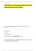ABC RBS Exam &vert; Responsible Beverage Service  Study Guide & Practice Review