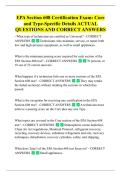 EPA Section 608 Certification Exam Guide&colon;  Types&comma; Content&comma; and Study Tips UPDATED  Study Guide QUESTIONS AND  CORRECT ANSWERS