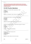 GL101 Exam Review &lpar;NEW UPDATED VERSION 2025&sol;2026&rpar; &vert; Latest Actual Exam Questions with Verified Correct Answers and Detailed Rationales &vert; Guaranteed Pass A&plus;
