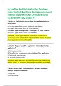 ServiceNow Certified Application Developer  Exam  Verified Questions&comma; Correct Answers&comma; and  Detailed Explanations for Computer Science  Students&vert;&vert;Already Graded A&plus; 