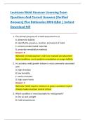 Louisiana Mold Assessor Licensing Exam  Questions And Correct Answers &lpar;Verified  Answers&rpar; Plus Rationales 2026 Q&A &vert; Instant  Download Pdf