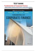 Fundamentals of Corporate Finance Test Bank 5th Edition &vert; Parrino et al&period;