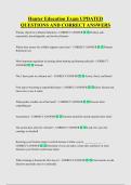Hunter Education Exam UPDATED  QUESTIONS AND CORRECT ANSWERS