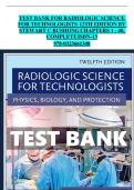 Radiologic Science for Technologists &ndash; 12th Edition &lpar;ISBN 978-0323661348&rpar;&comma; Complete Test Bank Chapters 1&ndash;40 &ndash; comprehensive exam preparation material