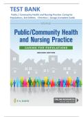 TEST BANK&colon; PUBLIC &sol; COMMUNITY HEALTH AND NURSING PRACTICE&colon;CARING FOR POPULATIONS&comma; 2ND EDITION&comma; CHRISTINE L&period; SAVAGE &vert; ALL CHAPTERS   &vert; COMPLETE LATEST UPDATE 