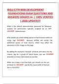 WGU-C779 WEB DEVELOPMENT   FOUNDATIONS EXAM QUESTIONS AND  ANSWERS GRADED A&plus; &vert; 100&percnt; VERIFIED  &vert; 2026 UPDATE&excl;&excl;&excl; 