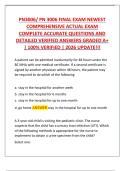 PN3006 Final Exam Study Guide 2026 &ndash; Verified Questions & Answers for Nursing Students