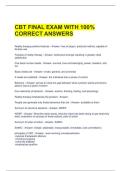 CBT FINAL EXAM WITH 100&percnt; CORRECT ANSWERS 