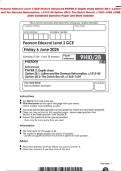 Pearson Edexcel Level 3 GCE History Advanced PAPER 2&colon; Depth study Option 2B&period;1&colon; Luther  and the German Reformation&comma; c1515&ndash;55 Option 2B&period;2&colon; The Dutch Revolt&comma; c1563&ndash;1609 JUNE  2025 Combined Question Paper and Mark Scheme 