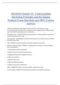 MGM101 Chapter 15 - Understanding Marketing Principles and Developing Products Exam Questions and 100&percnt; Correct Answers