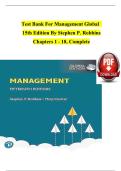 Management &ndash; Stephen P&period; Robbins&comma; Global Edition&comma; 15th Edition &lpar;Verified Test Bank&comma; ISBN&colon;9781292340883 Chapters 1&ndash;18&comma; Complete 