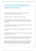 ECON 300 EXAM 3 QUESTIONS WITH COMPLETE SOLUTIONS
