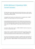 ECON 300 Exam 3 Questions With Correct Answers&period;