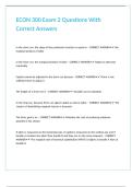 ECON 300 Exam 2 Questions With Correct Answers&period;