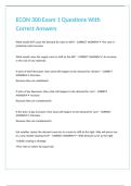 ECON 300 Exam 1 Questions With Correct Answers