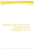 Volledige samenvatting Kwalitatief Criminologisch Onderzoek '25-'26